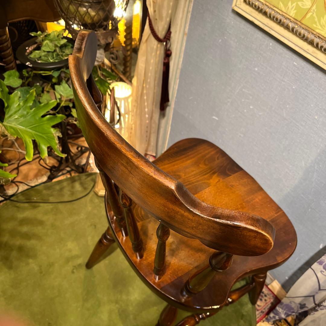 L ２　キツツキマーク ヴィンテージ スピンドルチェア　飛騨産業