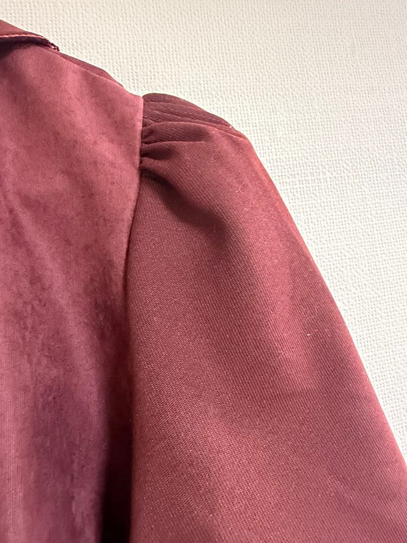 新品　くる実 ノエル・ド・メモワール ワンピース 5L しまむら　ワインレッド