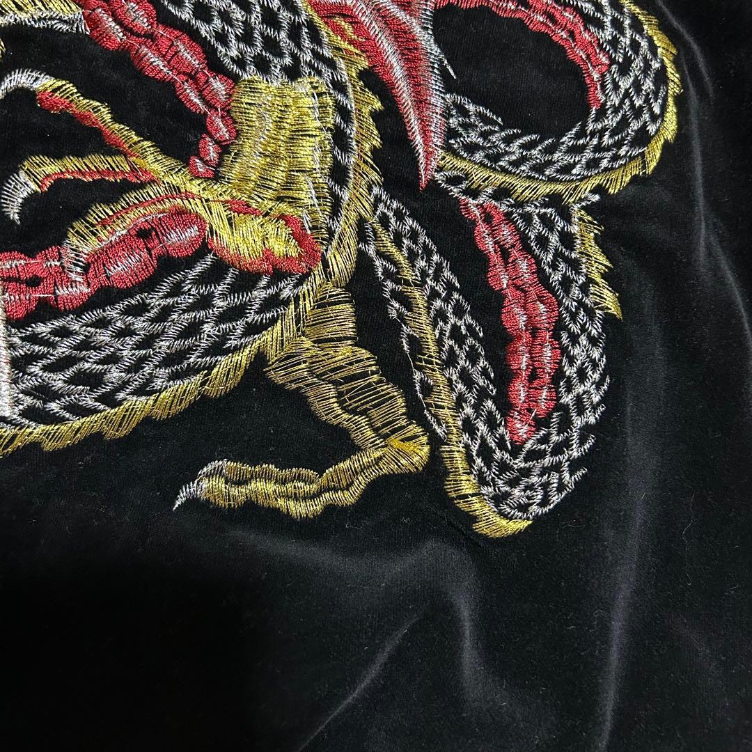 HOSHIHIME 星姫 別珍 ベロア スカジャン 鷲 龍 刺繍 レア 3L