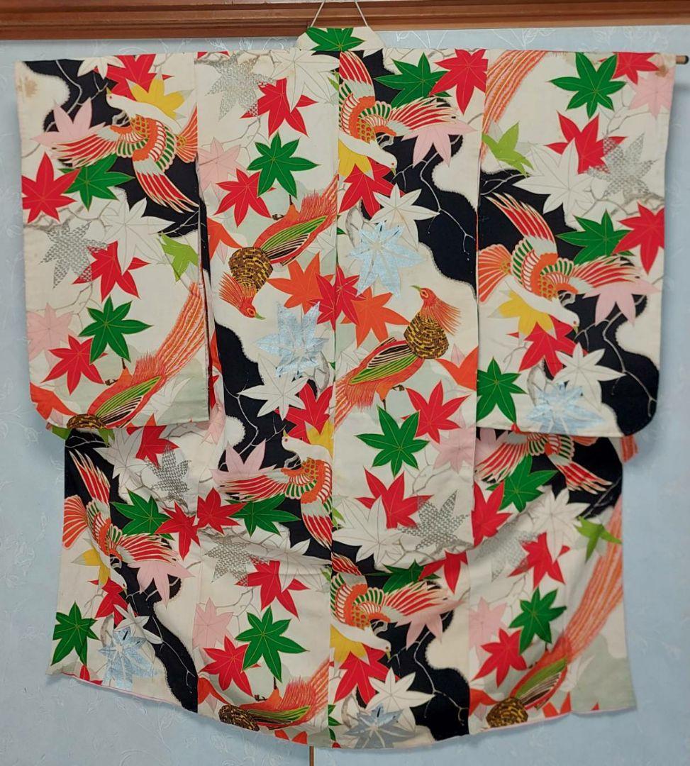 NA91アンティーク子供着物正絹七五三着丈121センチ裄丈54センチ