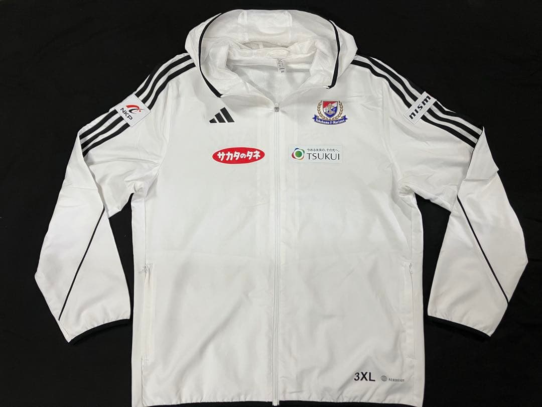 横浜Fマリノス　フルスポンサー　選手支給ジップアップフーディー