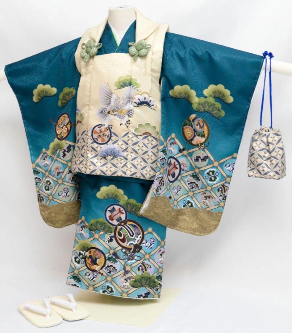 1点のみ　在庫処分特価　七五三 着物 3歳 男の子 被布セット