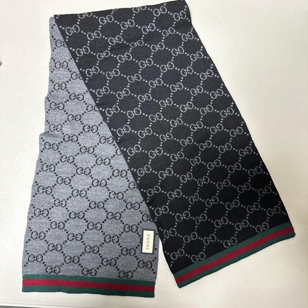 GUCCI GGパターン ウールマフラー