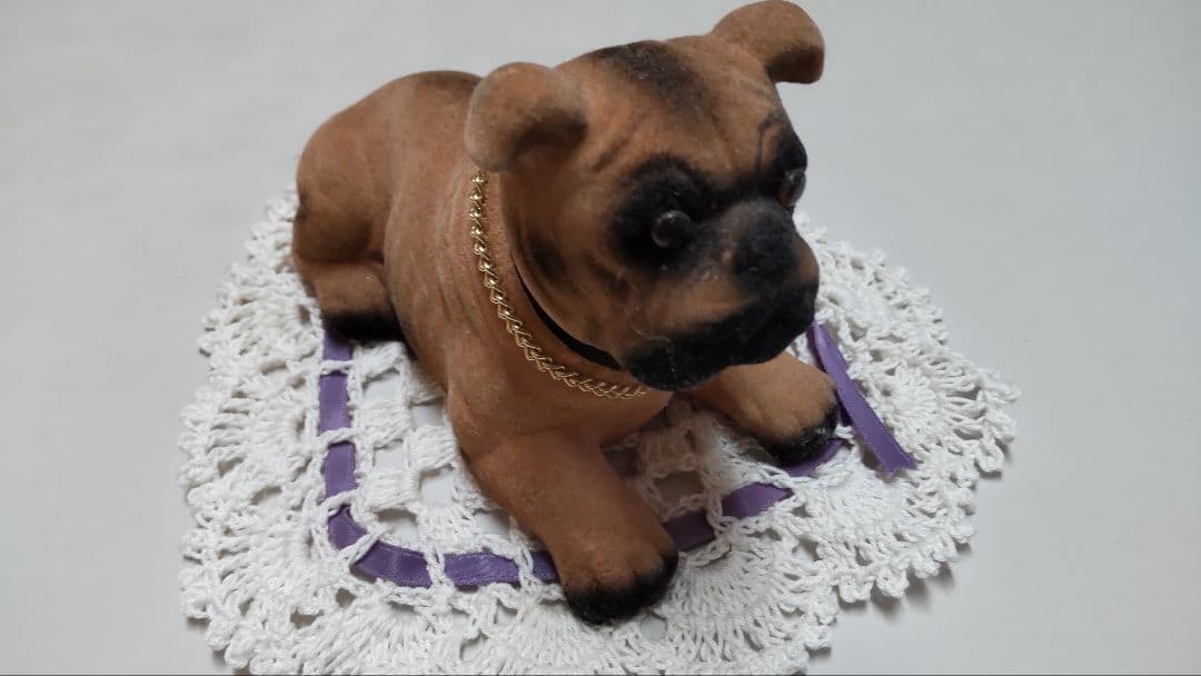 希少　昭和レトロ　犬の置物 （割れない紙質　ペーパーマシエ製）