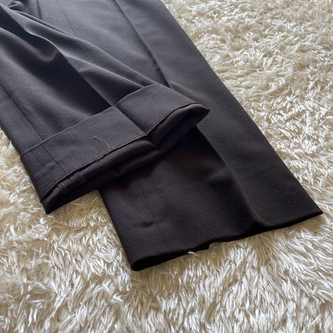 極美品　大きいサイズ42 ドルチェ&ガッバーナ　パンツスーツ　ストレッチ　茶色