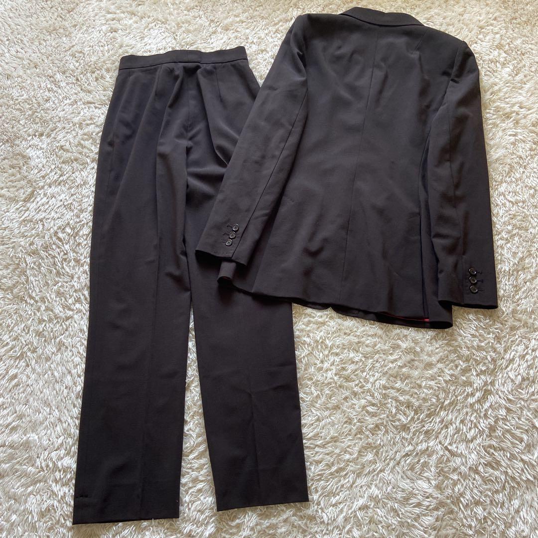 極美品　大きいサイズ42 ドルチェ&ガッバーナ　パンツスーツ　ストレッチ　茶色