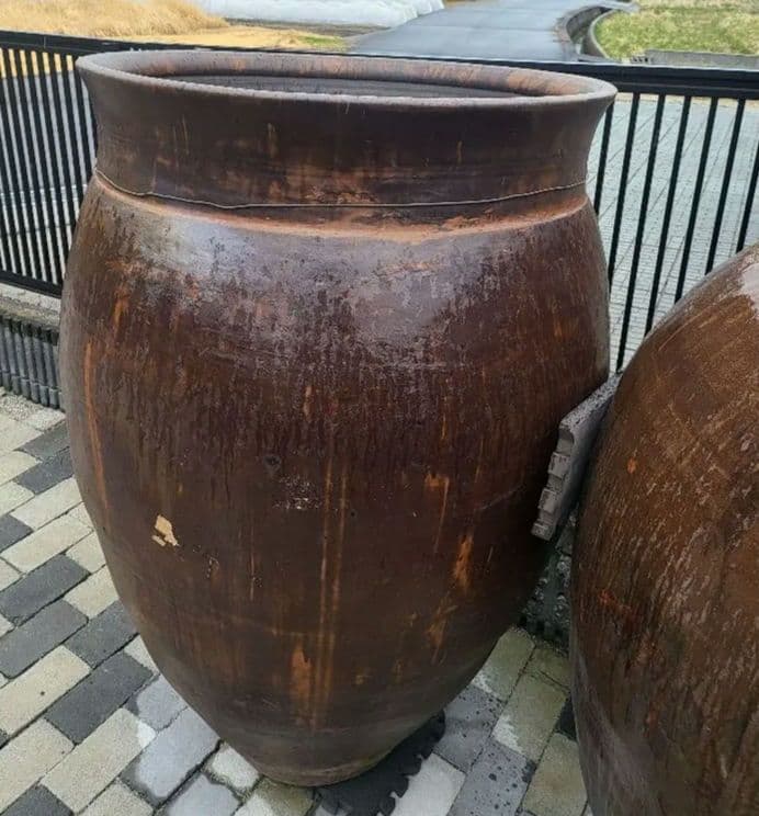 岡山県 大型１２５センチ 水瓶 かめ ツボ 陶器 壺