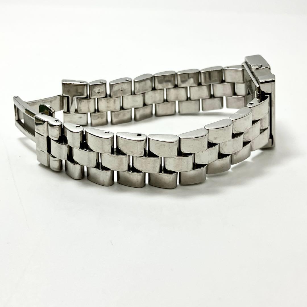 稼働 GUCCI グッチ 腕時計 3600J Gロゴ ベルト延長 シルバー 黒