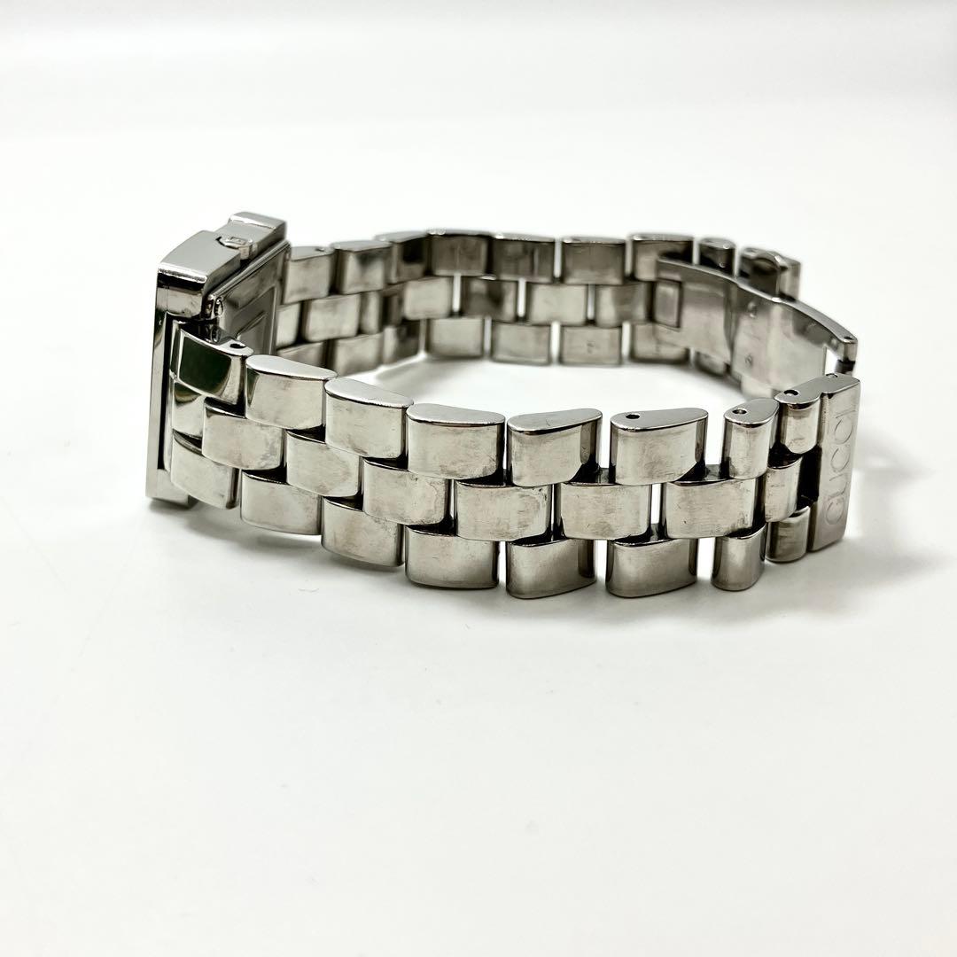 稼働 GUCCI グッチ 腕時計 3600J Gロゴ ベルト延長 シルバー 黒