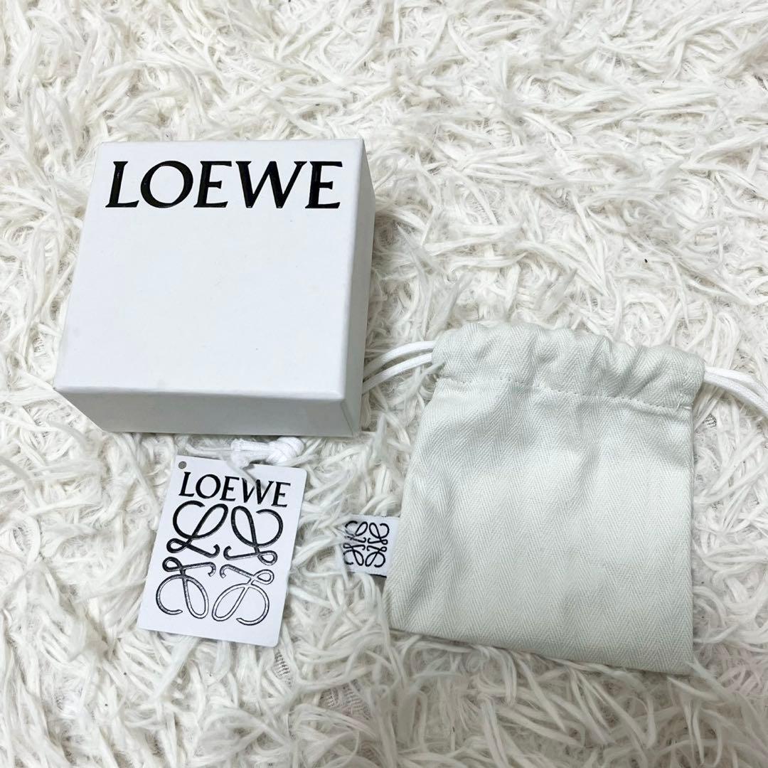 極美品　ロエベ　アナグラム　キーホルダー　ロゴ　キーリング　ピンクゴールド