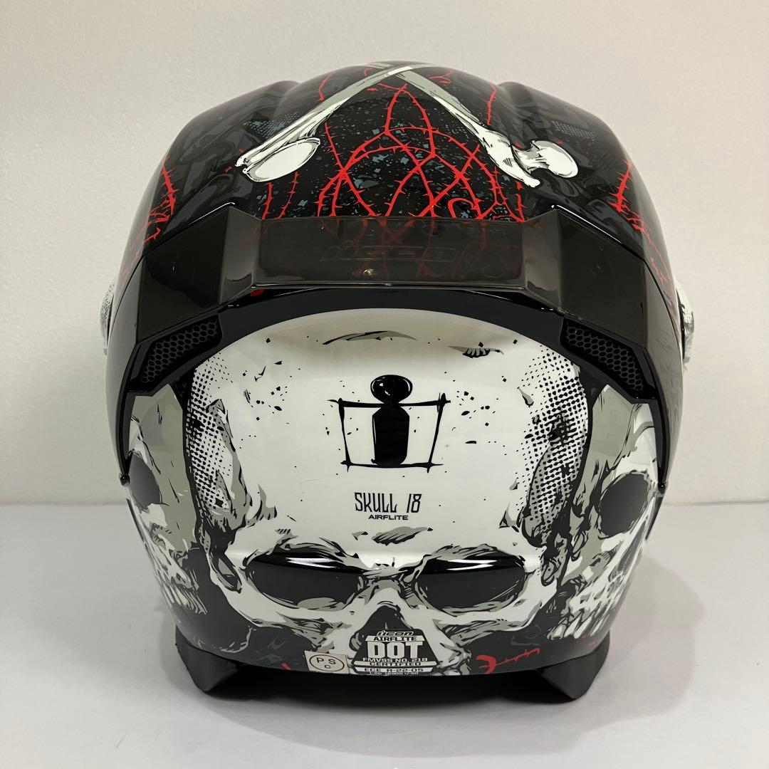 ICON AIRFLITE SKULL 18 フルフェイス ヘルメット 2XL