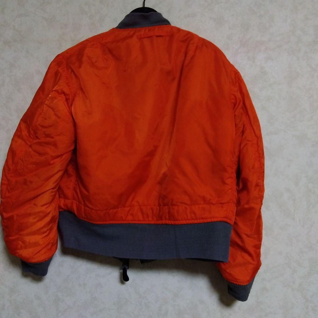 80s〜90s アルファ　MA-1 アメリカ製　シルバーグレー　サイズS