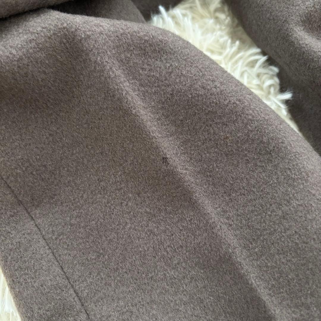 イヴサンローラン プールオム カシミヤ混ロングコート メンズL ライトブラウン