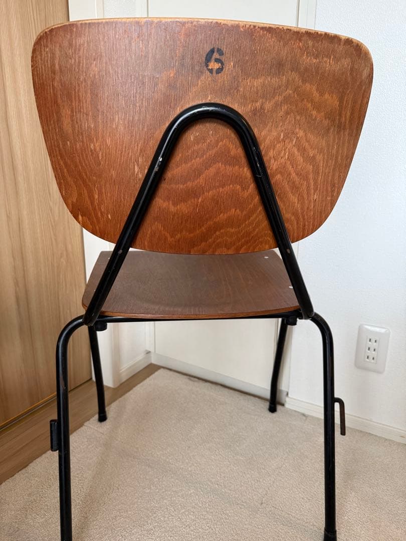 【ヴィンテージ】椅子2脚　ダイニングチェアスクールチェア