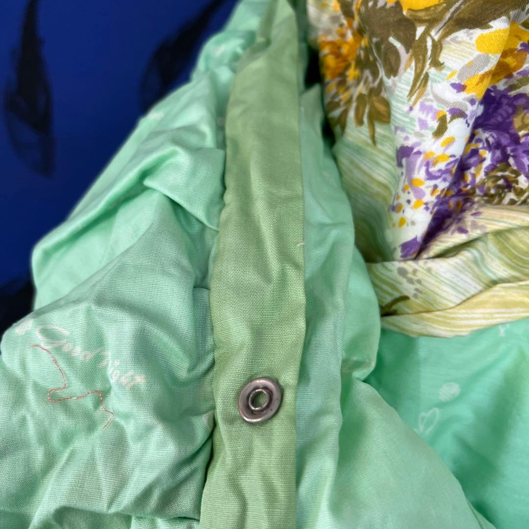 レトロ大阪西川花柄ハイロン掛け布団