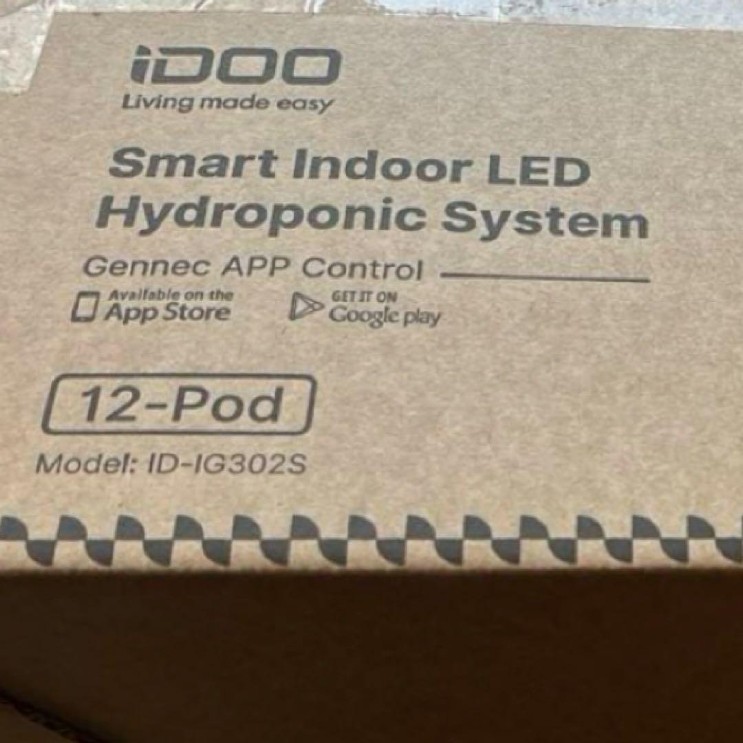 iDOO 水耕栽培セットID-IG302Sスマホ連動12株野菜栽培可能ホワイト