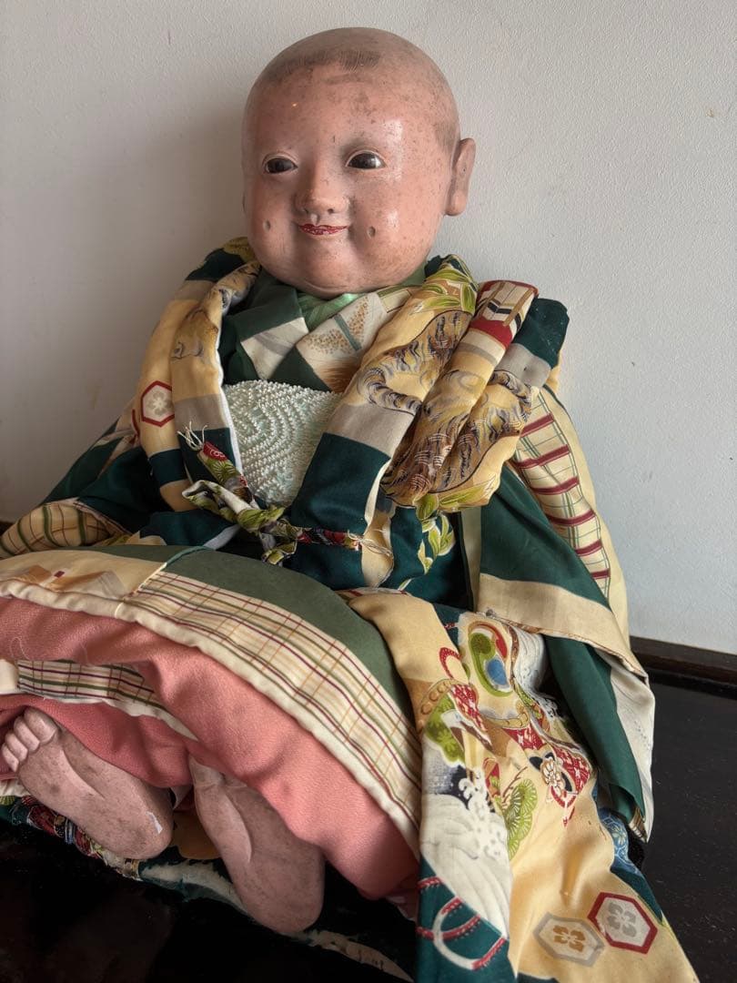 市松人形 訳あり　大正　昭和レトロ　 約53cm 日本人形　アンティーク　骨董