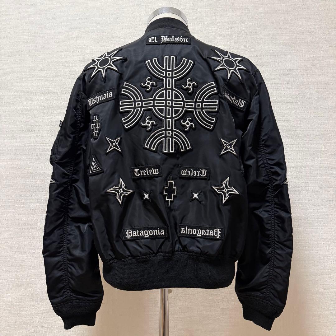マルセロバーロン×アルファ　MA-1　ボンバージャケット　ワッペン　ブラック　L