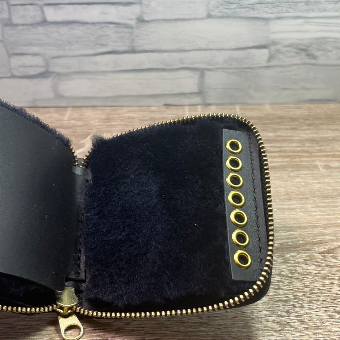 ミドルルアーワレット　本革レザー　手染めアンティークグリーン　ハンドメイド　渓流