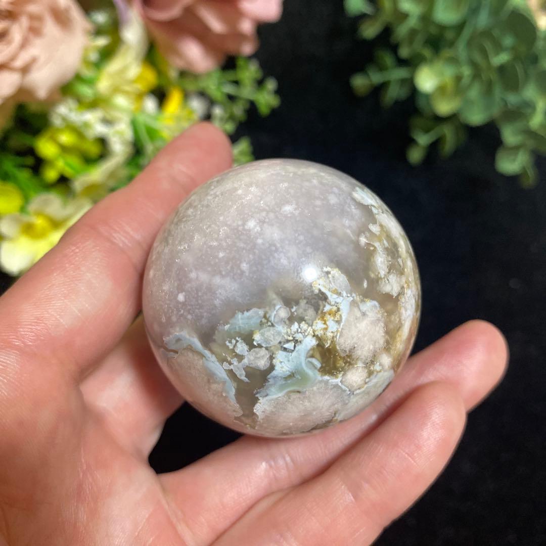 グリーン桜瑪瑙with夜桜 スフィア ⑤