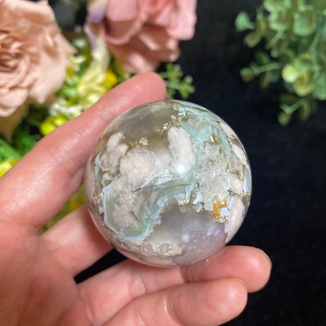 グリーン桜瑪瑙with夜桜 スフィア ⑤