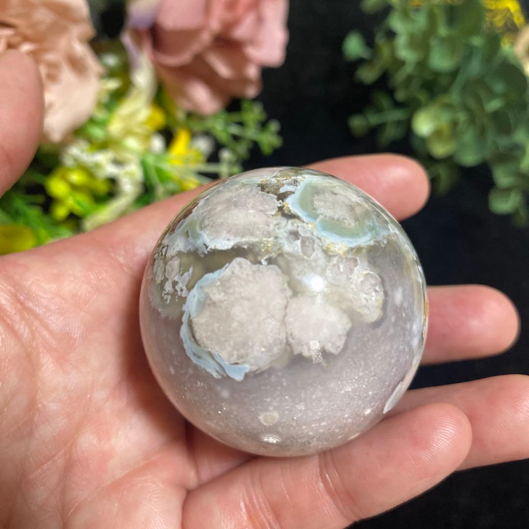 グリーン桜瑪瑙with夜桜 スフィア ⑤