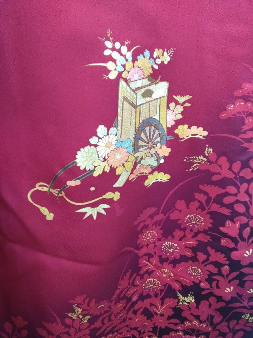 振袖フルセット、正絹鈴乃屋振袖、重ね衿帯揚げ帯締め、西陣袋帯、襦袢、ガード加工