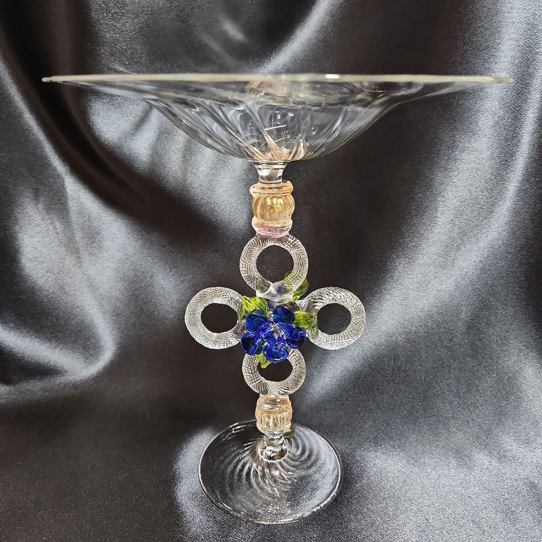 ベネチアンガラス ムラーノガラス コンポート イタリア ヴェネチアングラス