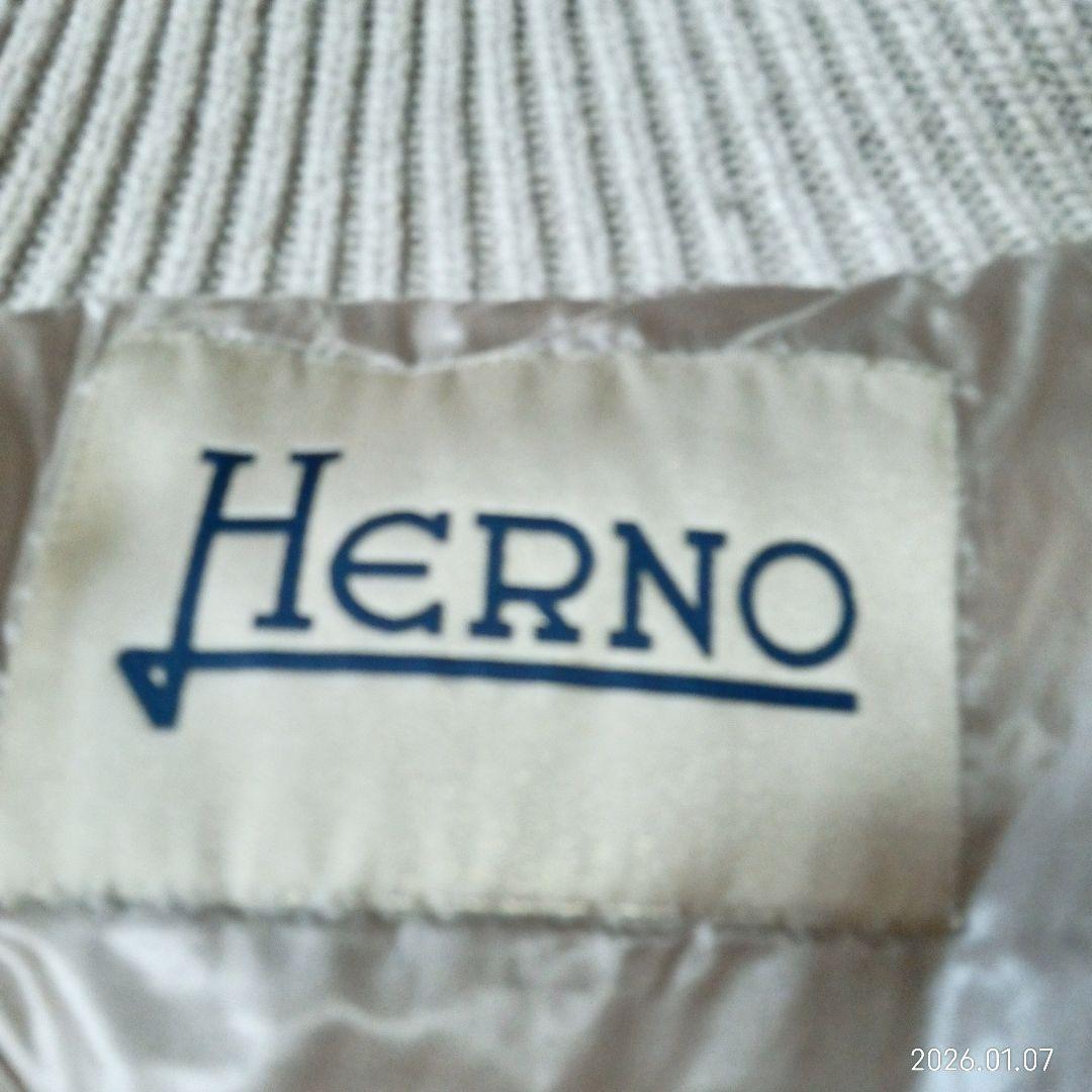 雑誌掲載　鈴木保奈美さん着用　美品　ヘルノ　異素材　ダウン　ニット　コート