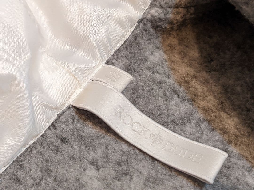 ロックデュード　ダウンジャケット　異素材　ニット　パーカー　ゴルフ　ウェア　白