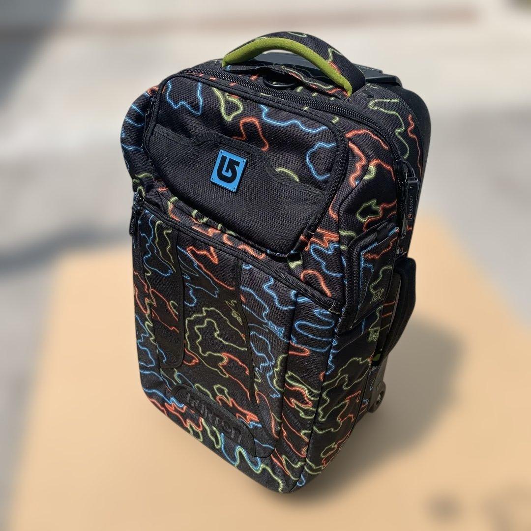 Burton キャリーバック　キャリーケース　カバン付き　ネオン柄　バートン