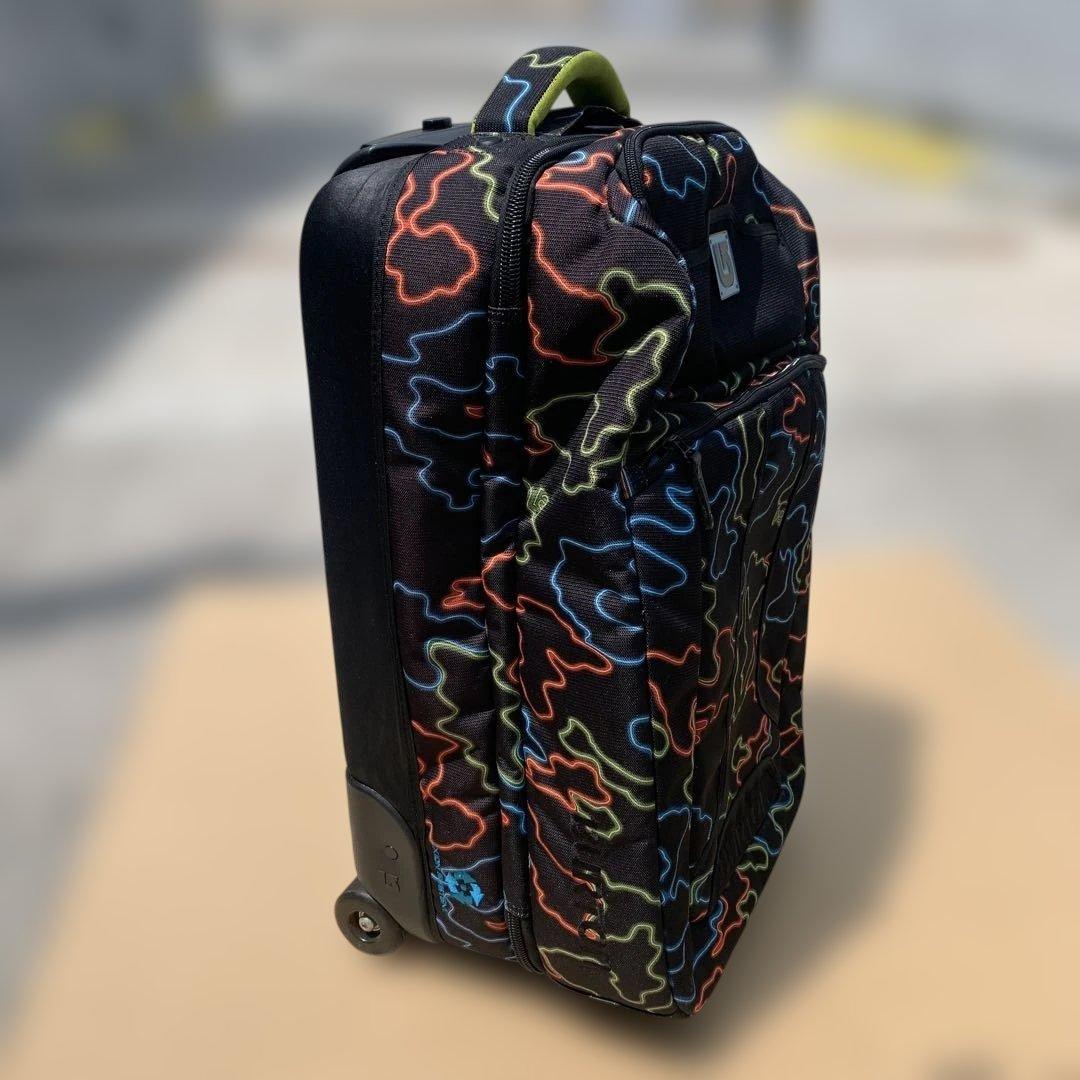 Burton キャリーバック　キャリーケース　カバン付き　ネオン柄　バートン