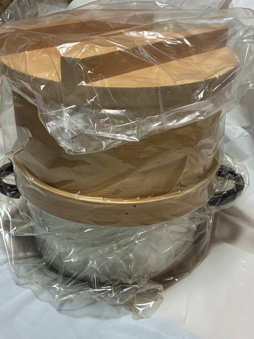 新品未使用　ステンレス鍋付き和せいろセット 27cm