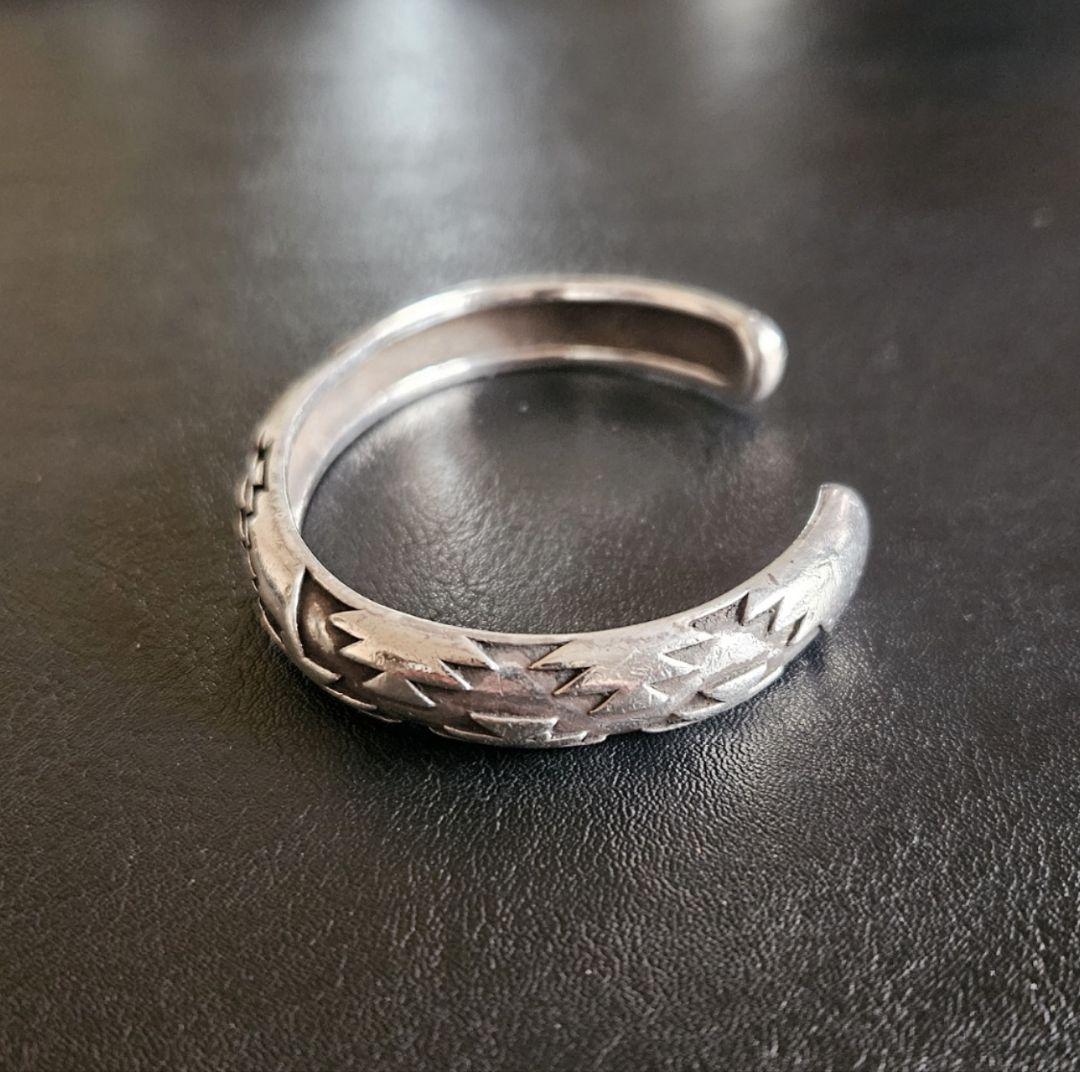 【極希少】SAAD サード シルバー バングル ブレスレット オルテガ柄 銀