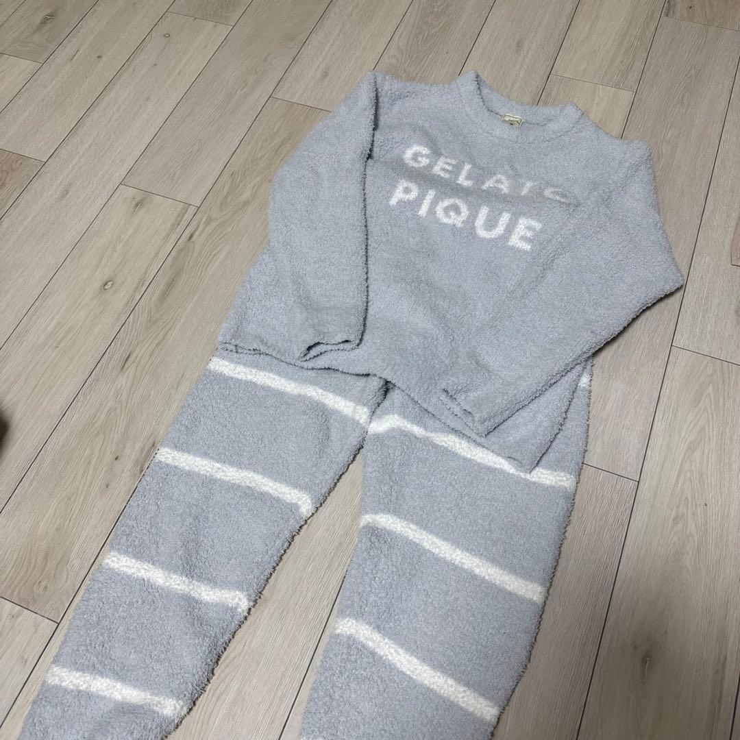 【ほぼ未使用品】gelato pique パウダーロゴジャガード セットアップ