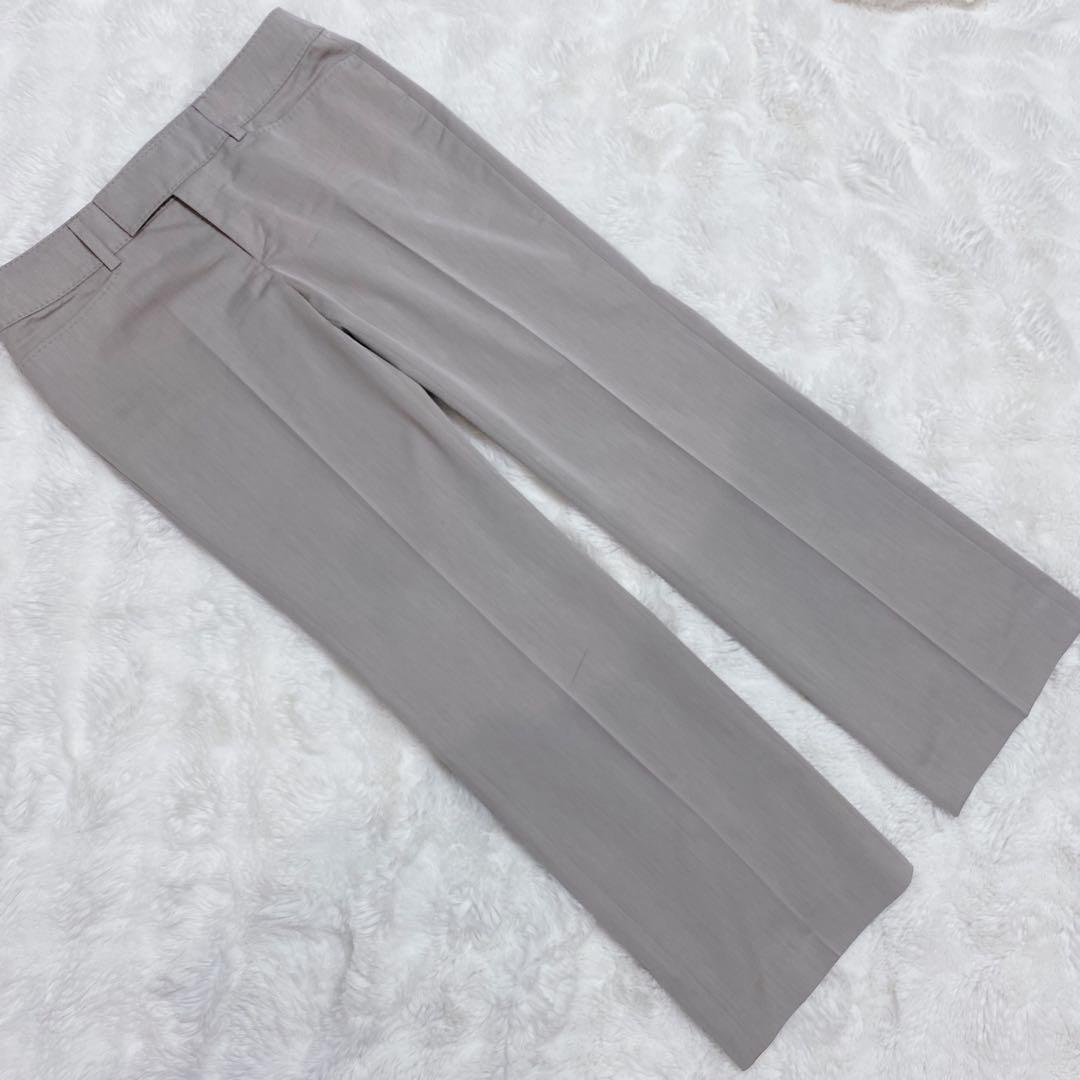 【大きいサイズ】組曲 ストレッチパンツスーツ セットアップ グレージュ