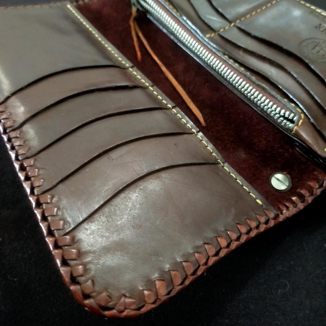 美品 GODANE ゴダン 長財布 クロコダイルレザー製 ターコイズコンチョ