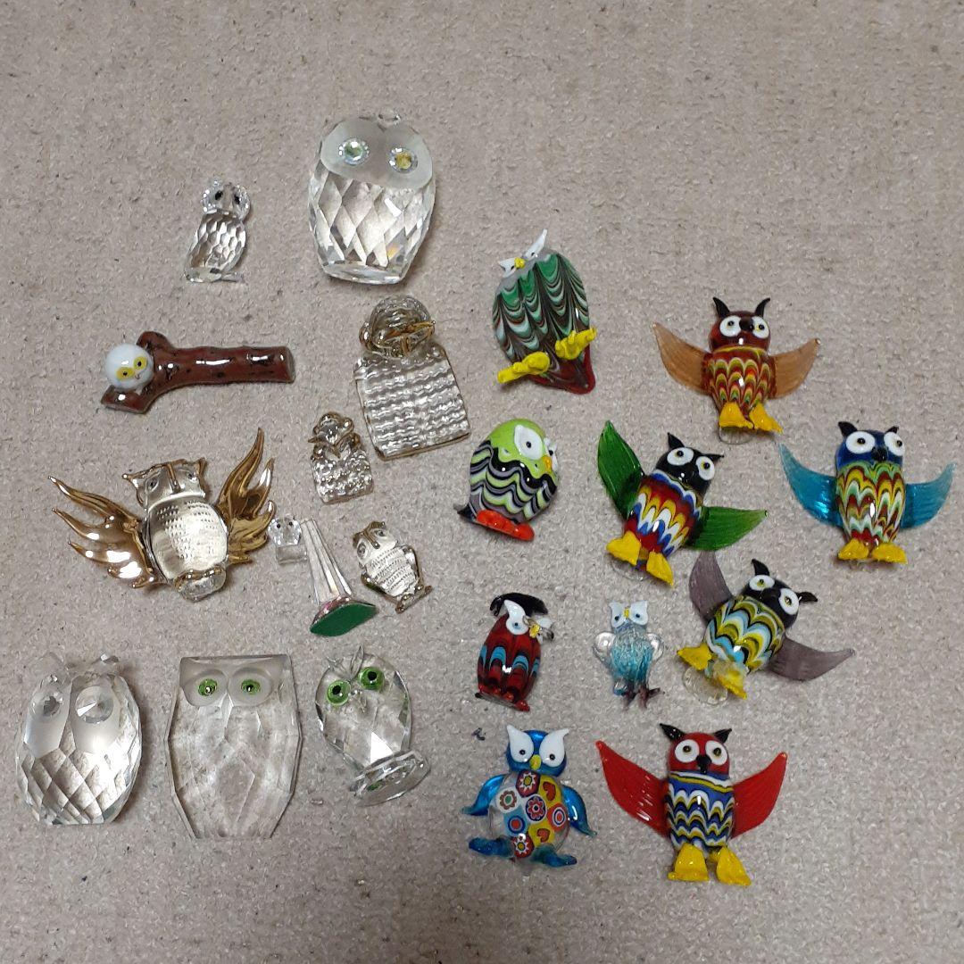 フクロウ置き物　たくさん