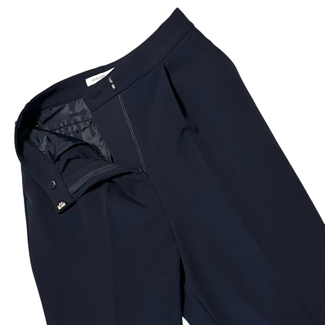 【美品】NATURAL BEAUTY BASIC ノーカラースーツセットアップ