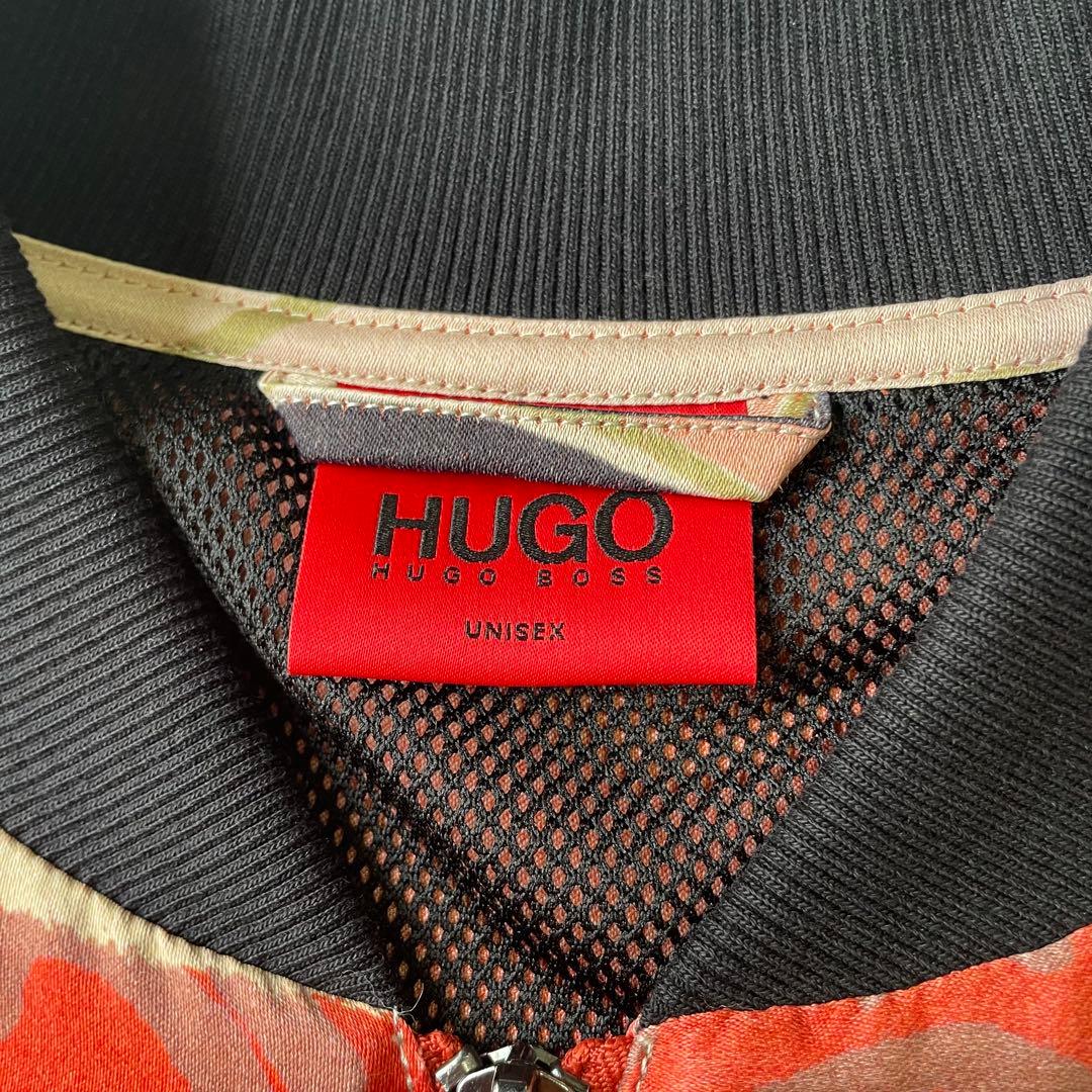 希少 HUGO BOSS ヒューゴボス 和柄 鶴 ボンバージャケット M