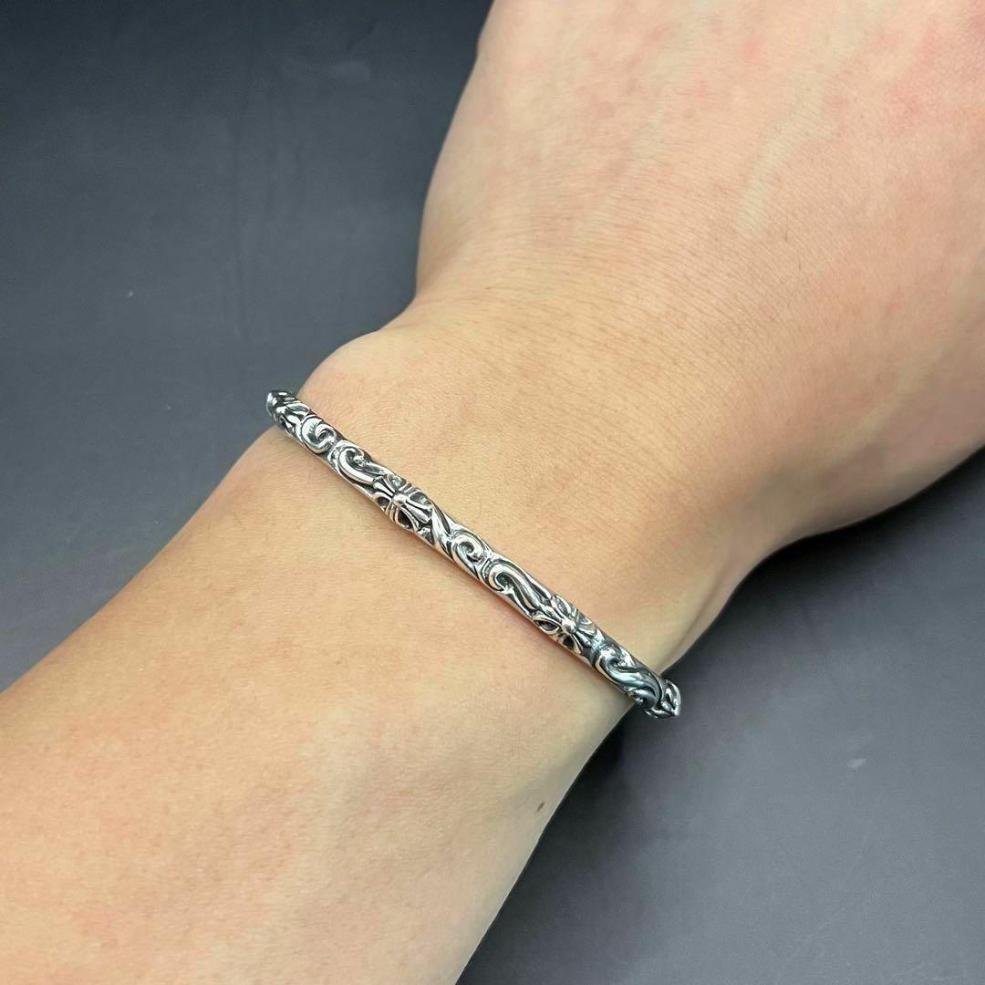 SBT バングル シルバー925 ブレスレット クロス 唐草模様 【新品】
