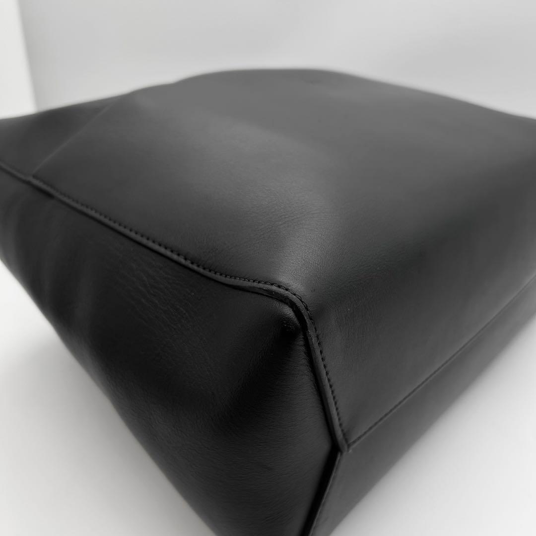 HAGS　高島屋　トートバッグ　ビジネス　オールレザー　黒　ロゴ　A4　肩掛け