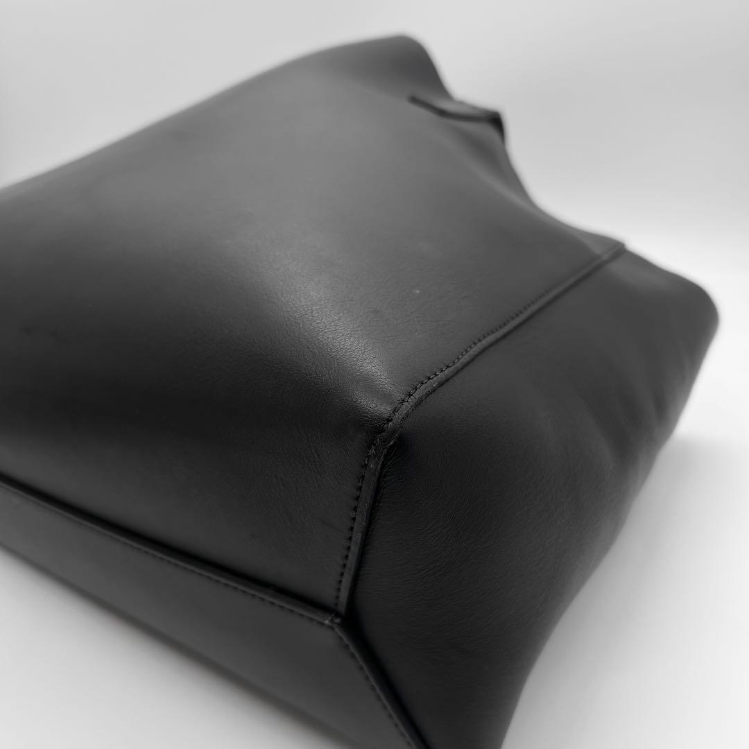 HAGS　高島屋　トートバッグ　ビジネス　オールレザー　黒　ロゴ　A4　肩掛け