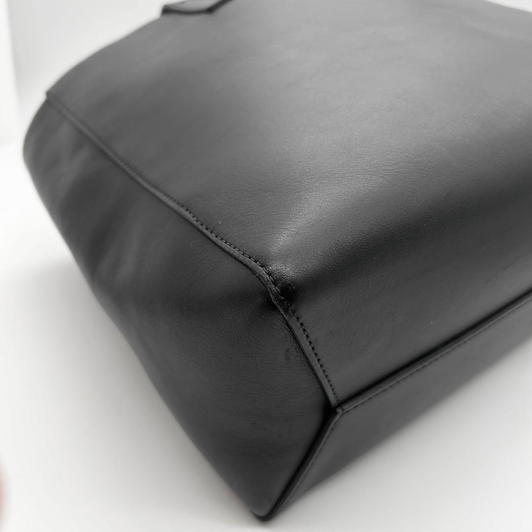 HAGS　高島屋　トートバッグ　ビジネス　オールレザー　黒　ロゴ　A4　肩掛け