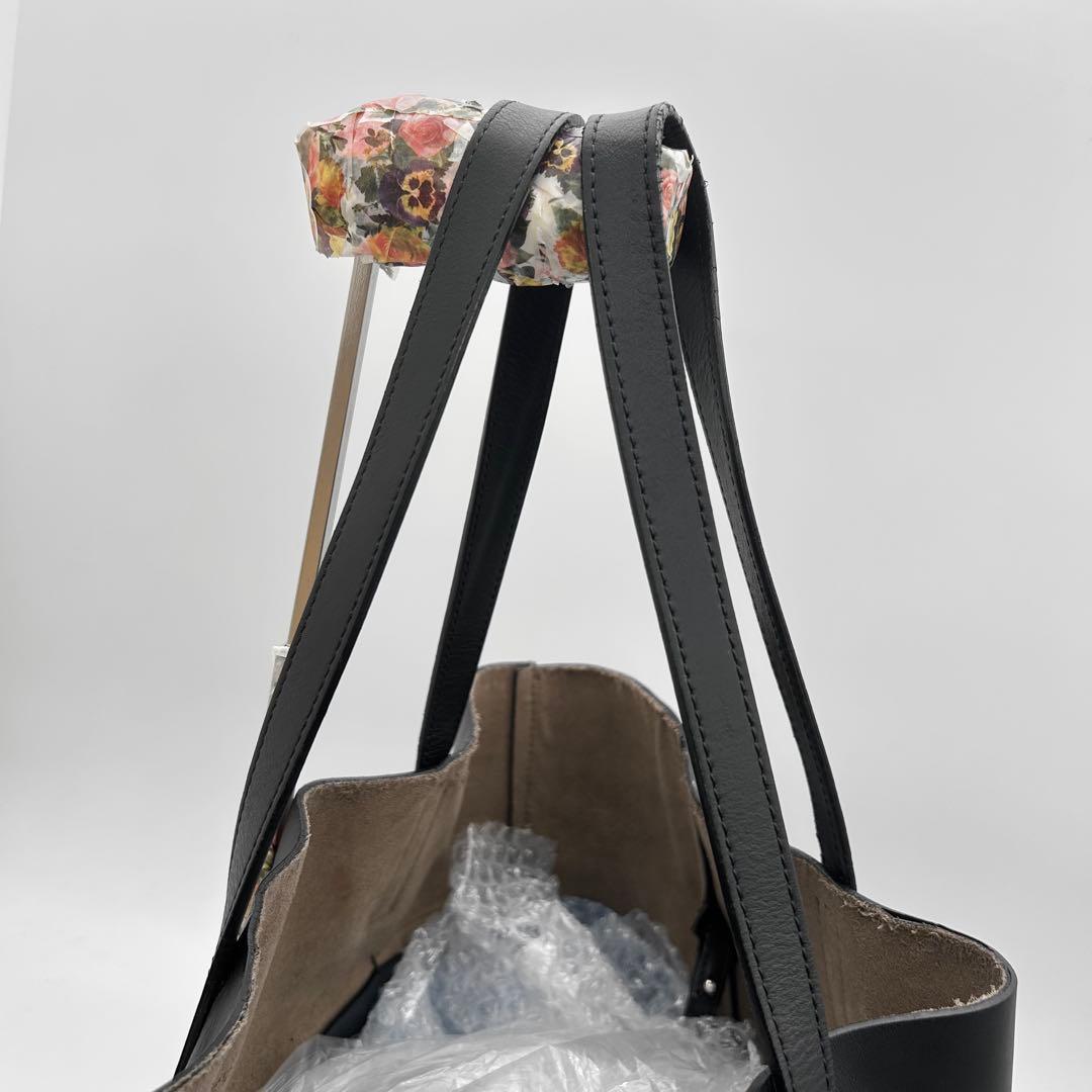 HAGS　高島屋　トートバッグ　ビジネス　オールレザー　黒　ロゴ　A4　肩掛け