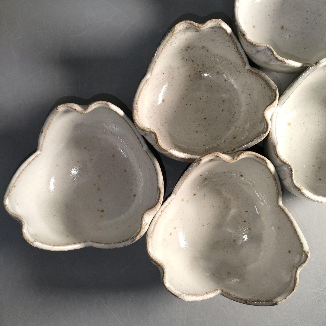 A1292-6/十三代中里太郎右衛門窯/斑唐津割山椒向付6客/共箱/懐石道具/