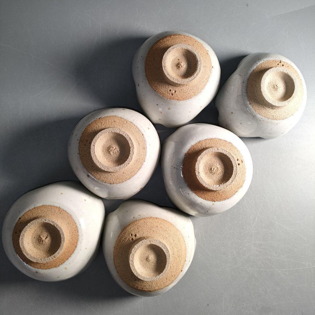 A1292-6/十三代中里太郎右衛門窯/斑唐津割山椒向付6客/共箱/懐石道具/