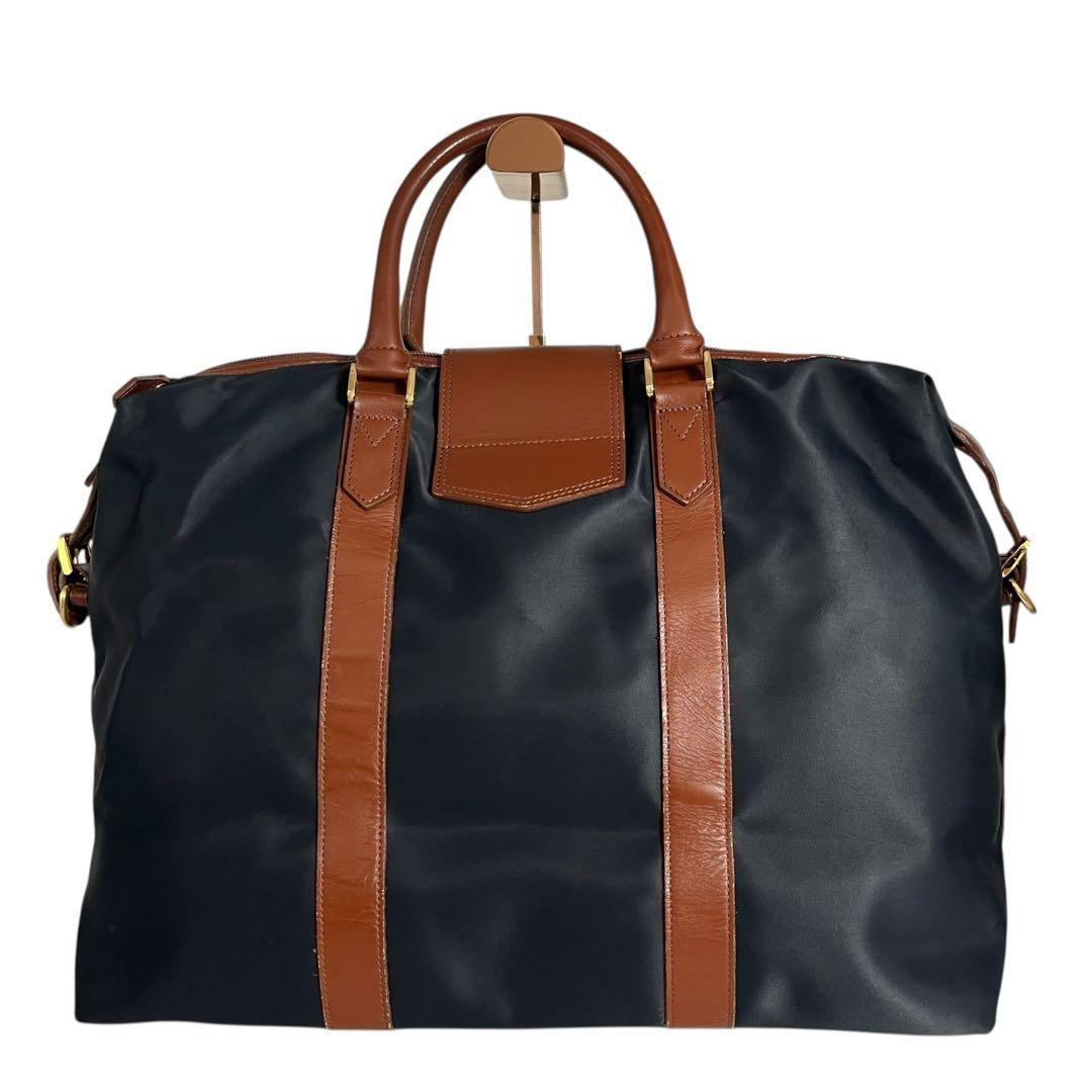 美品　イブサンローラン　ボストンバッグ　ネイビー　ヴィンテージ