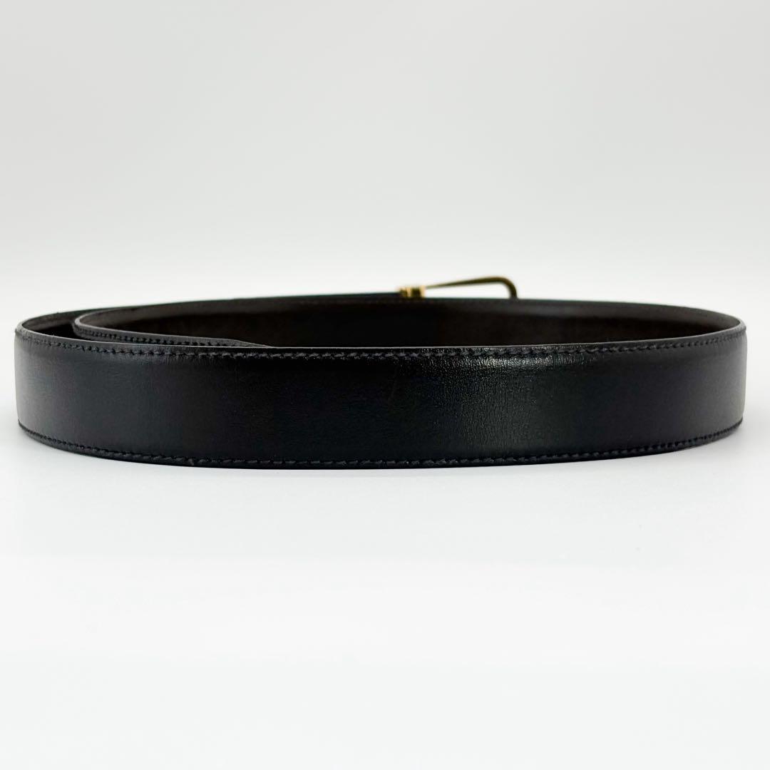 ♡美品♡ セリーヌ CELINE トリオンフ レザーベルト ブラック ゴールド