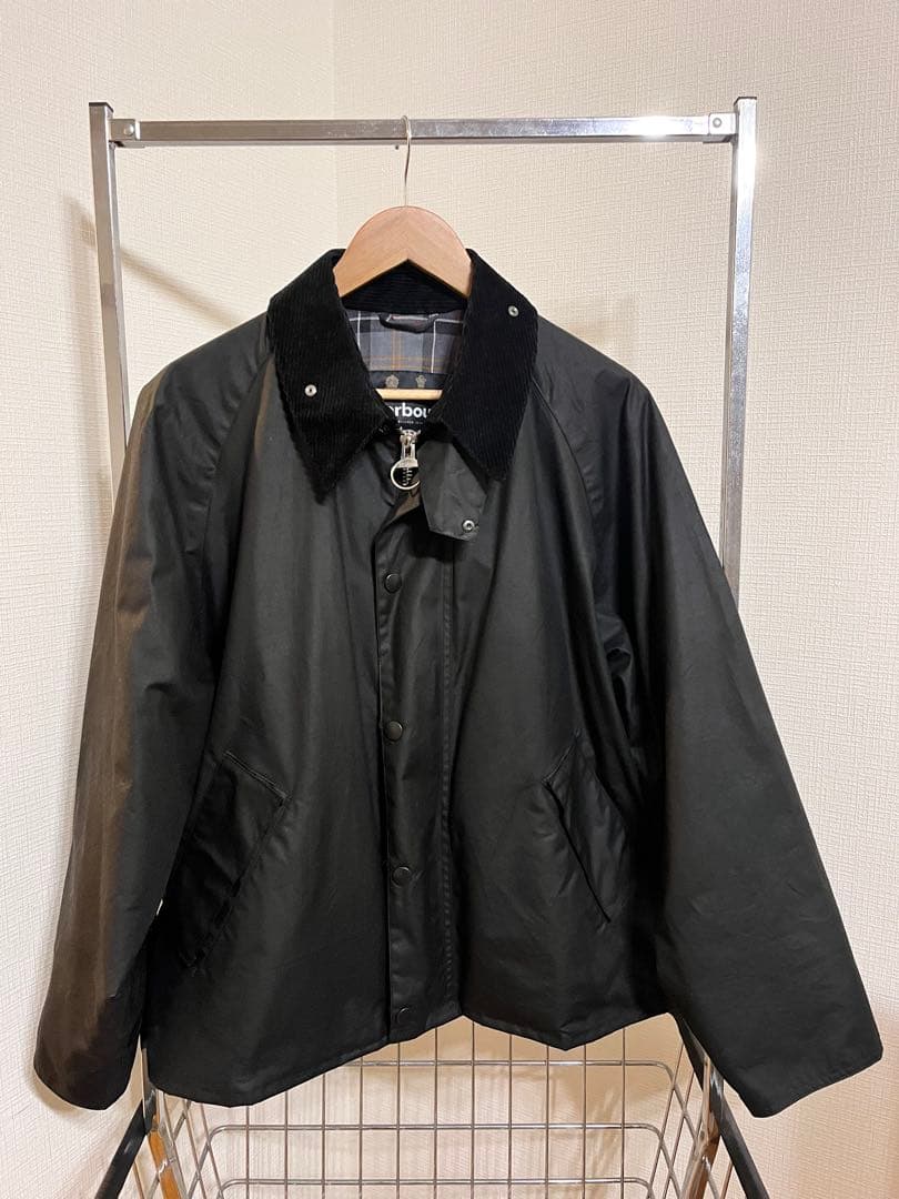 美品　Barbour トランスポート ブラック サイズ40 WAX JACKET